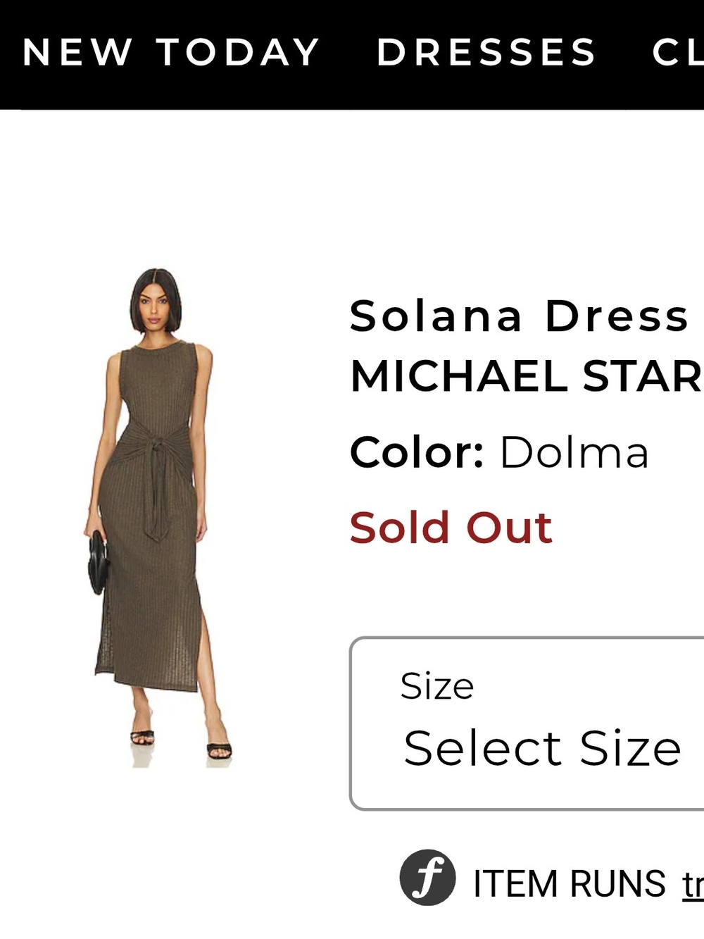 Michael Stars Sleeveless Ribbed Maxi Dress in Dolma